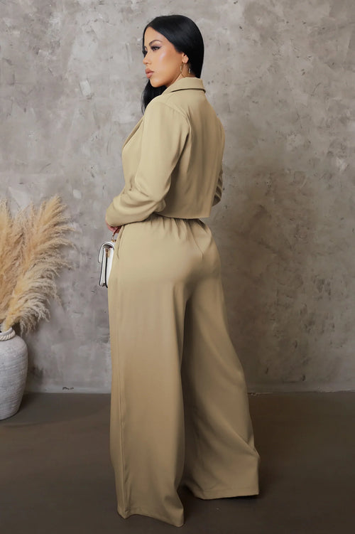 Great feeling pant set beige