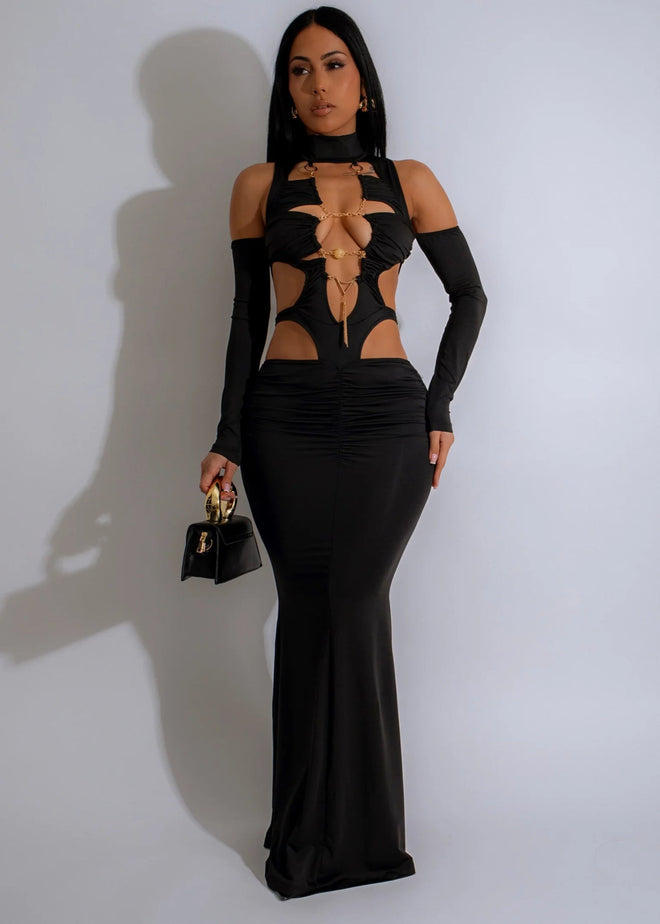 Cleopatra maxi dress black