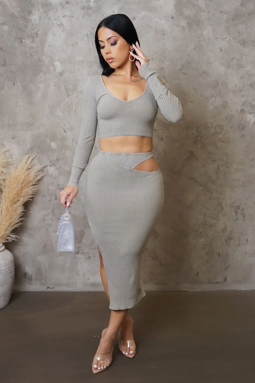 Touchdown skirt set grey