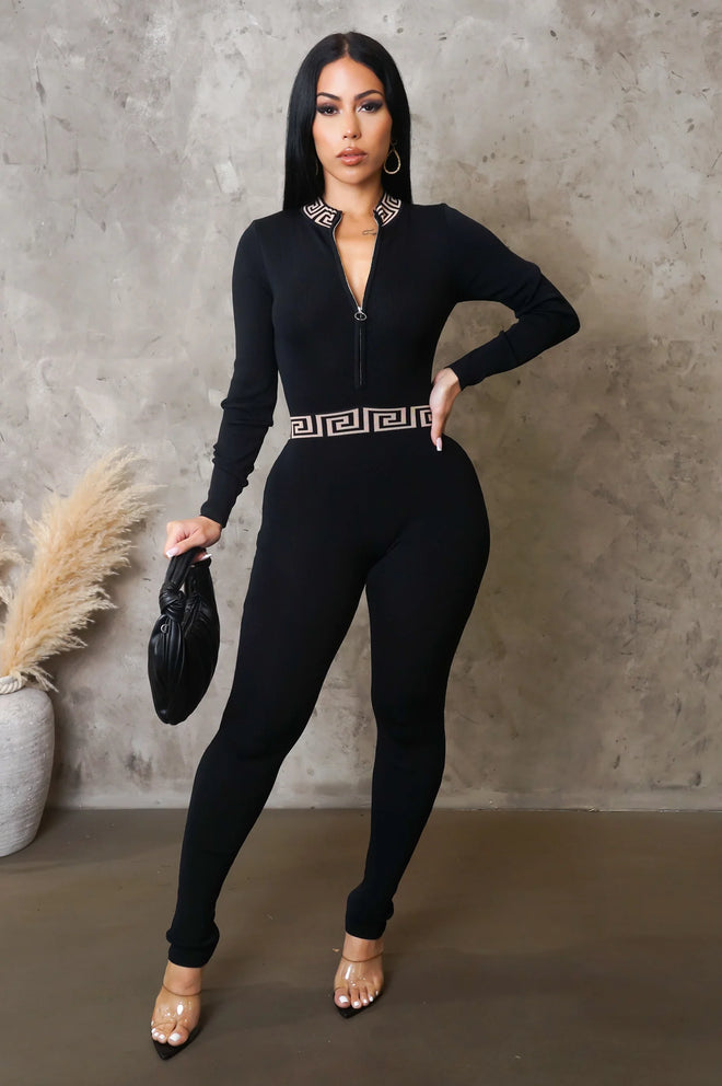 Greca jumpsuit  black