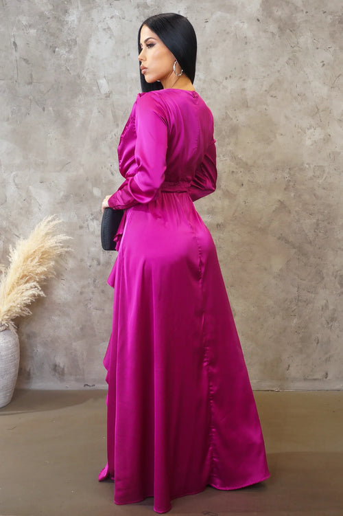 Anemone maxi dress fuchsia