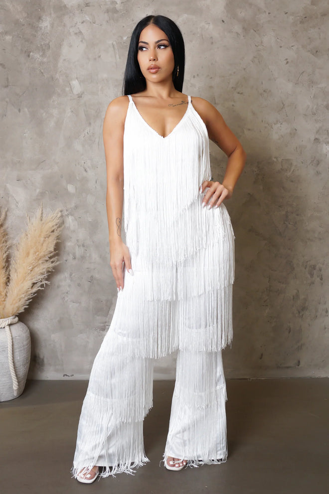 Lala jumpsuit white