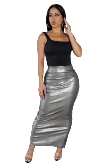 Mars maxi skirt silver