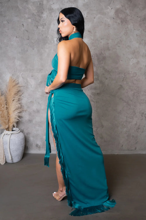 Still your best skirt set teal