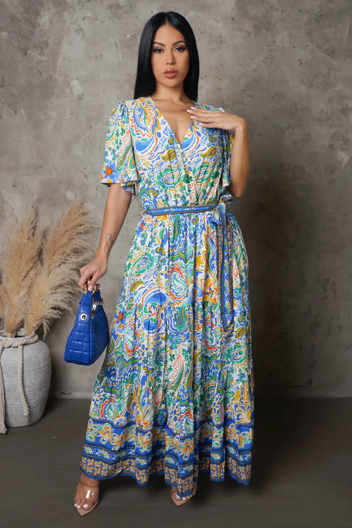 Take me to Italy maxi dress