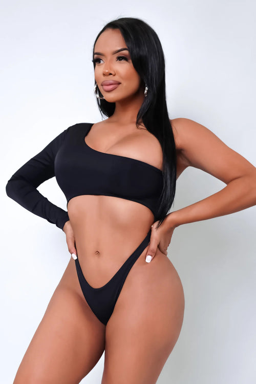 One one  swimsuit black