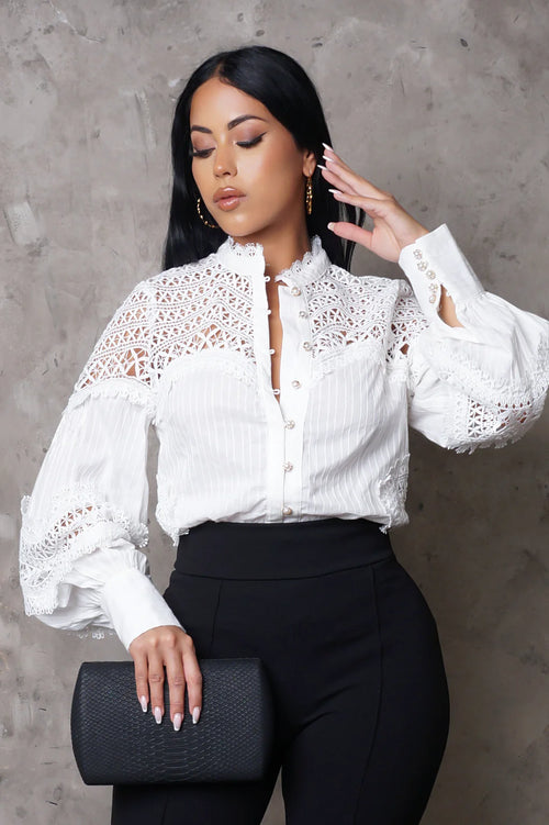 Brunch me every day blouse white