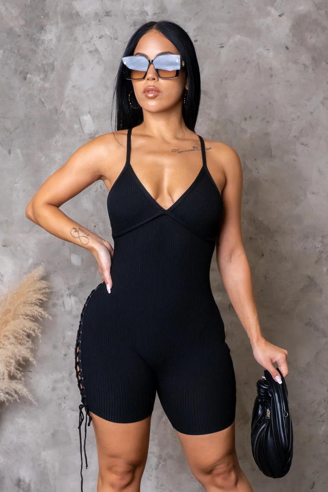 Right side romper black