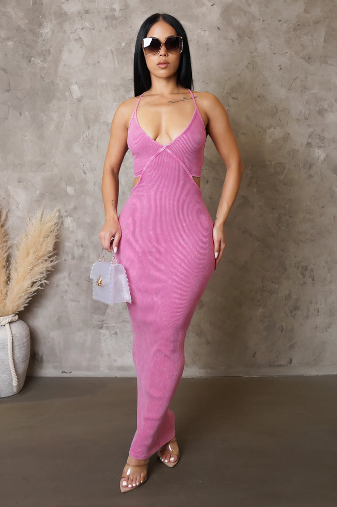 Hardest to love maxi dress pink