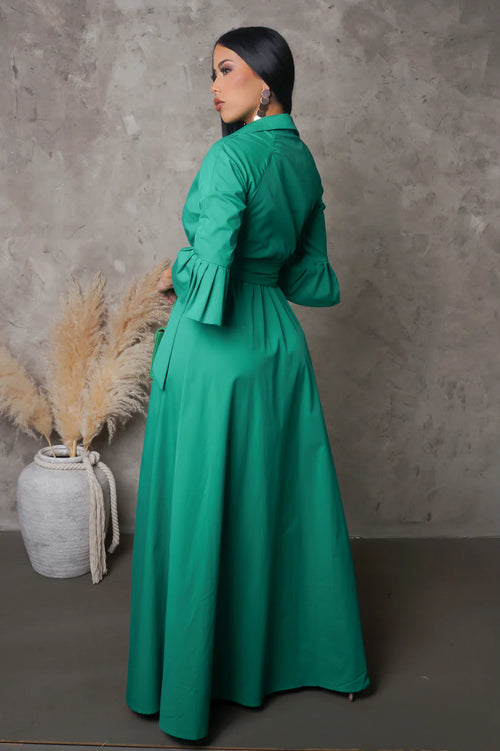 So sophisticated maxi dress green