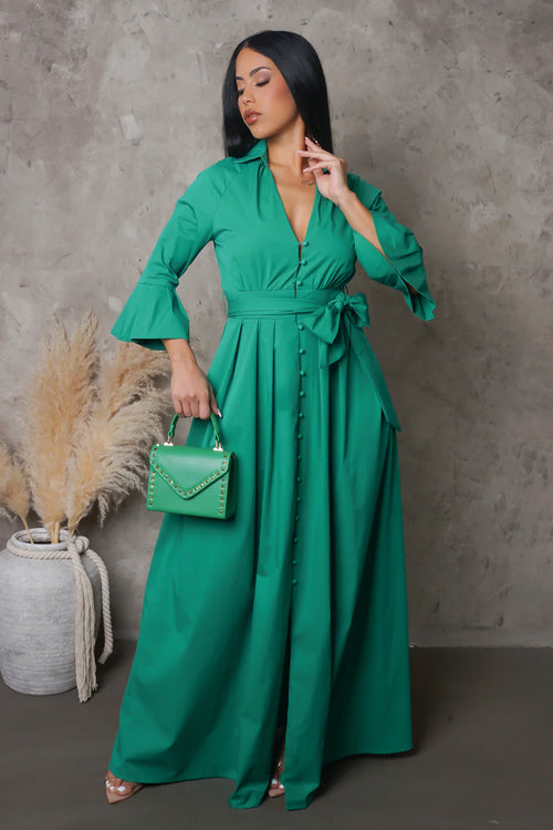 So sophisticated maxi dress green