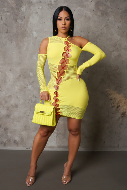 Love is everywhere dress yellow